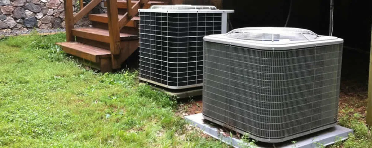 Heat pump installation and service units outside a home in Chandler, AZ